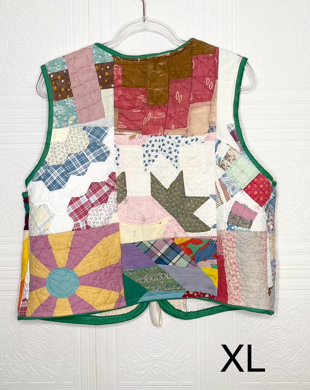 Vintage Patchwork Quilt Tie Vest - Upcycled Handmade Clothing - Etsy