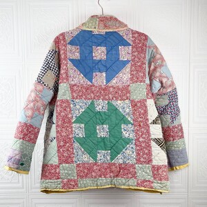 Big Pocket Quilt Coat / S-M / Vintage Patchwork Quilted Jacket / Jacket ...