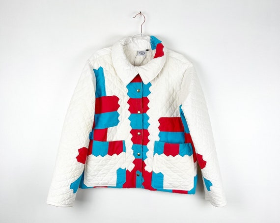 Vintage Quilt Chore Coat: Handmade Southwestern Patchwork Jacket (XL)