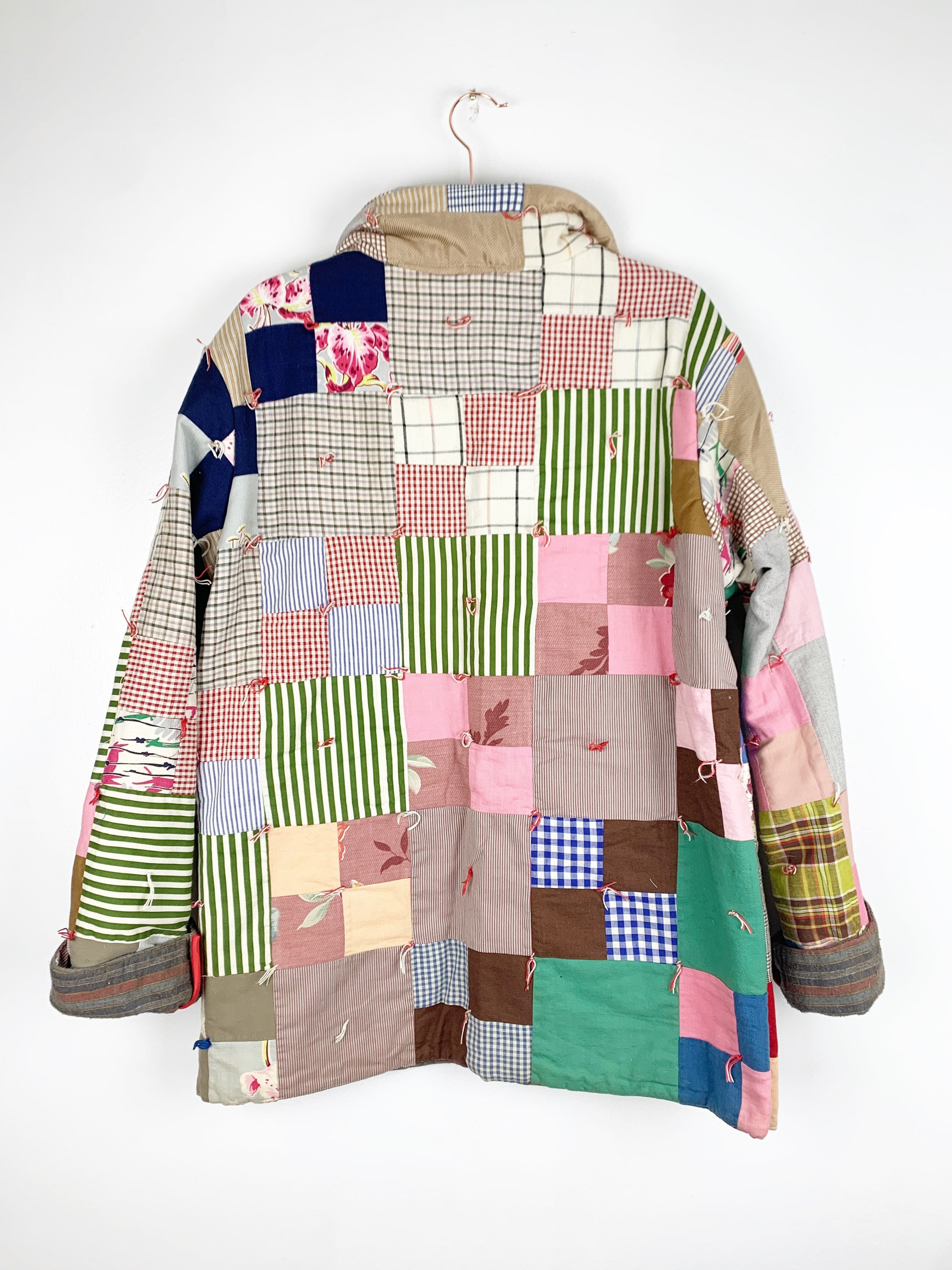 Quilt Chore Coat / Vintage Patchwork Quilted Jacket / Jacket | Etsy