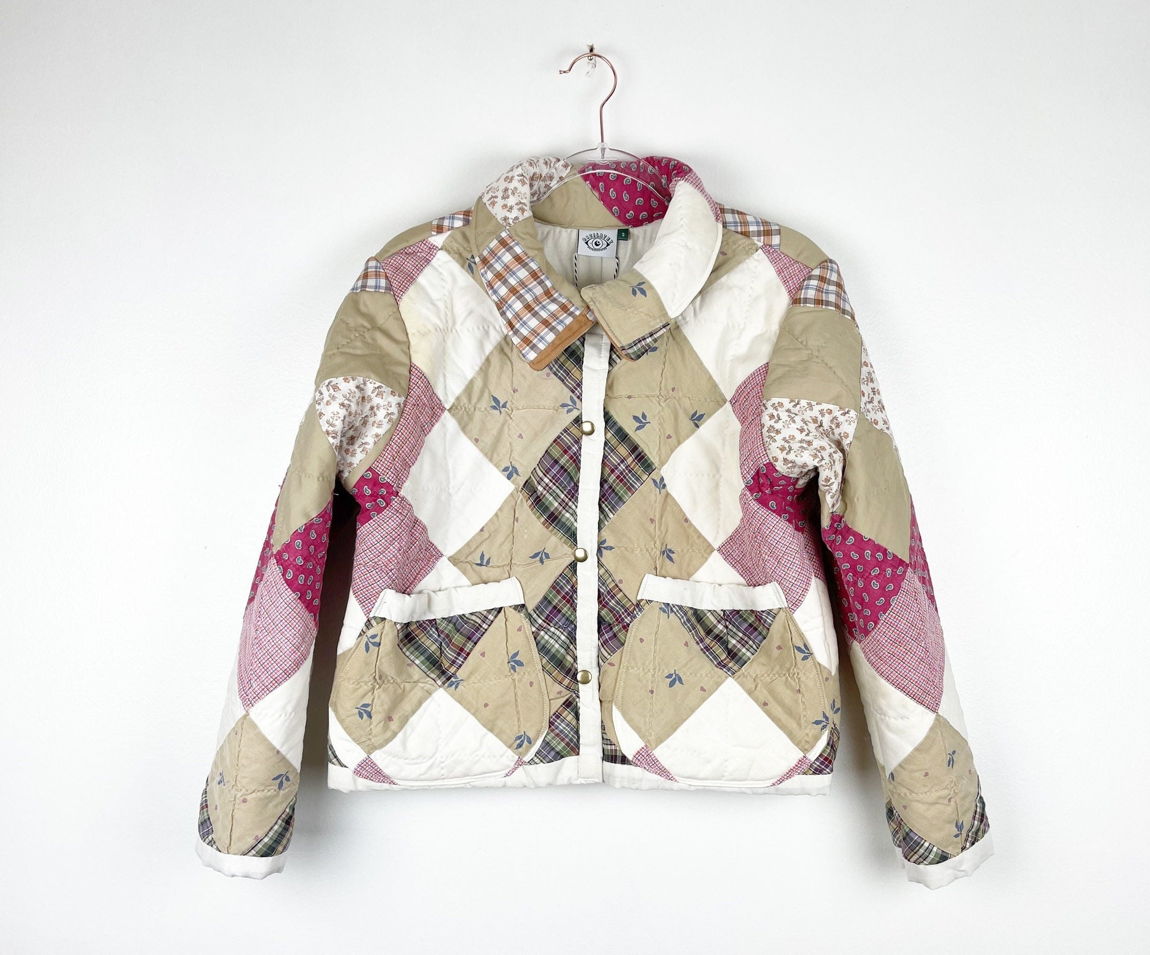 Quilt Chore Coat / Small / Vintage Patchwork Quilt Jacket / - Etsy Denmark