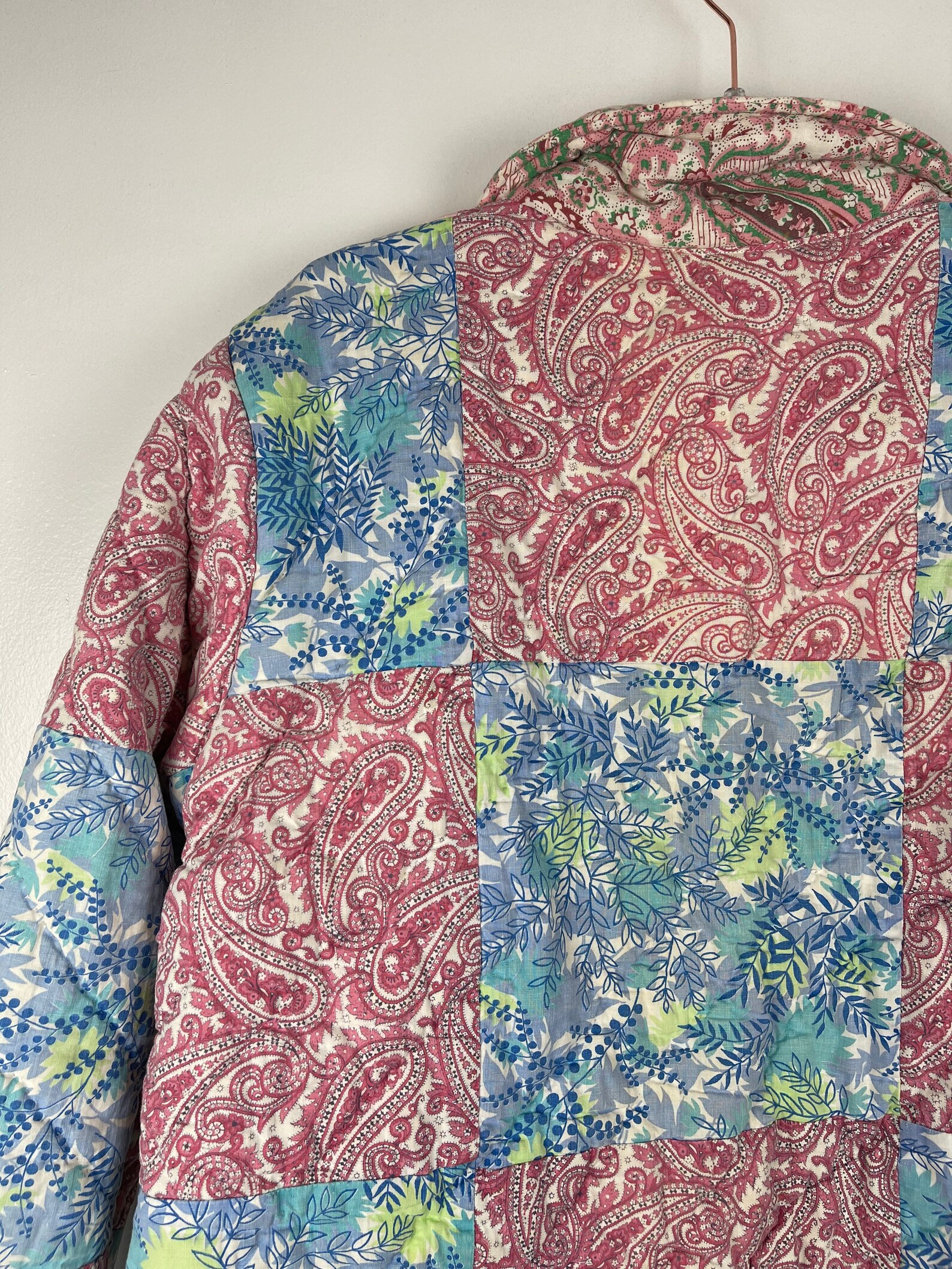 Quilt Chore Coat / Medium / Vintage Patchwork Quilt Jacket / Etsy