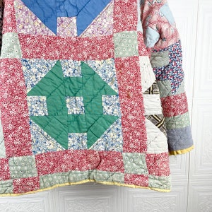 Big Pocket Quilt Coat / S-M / Vintage Patchwork Quilted Jacket / Jacket ...