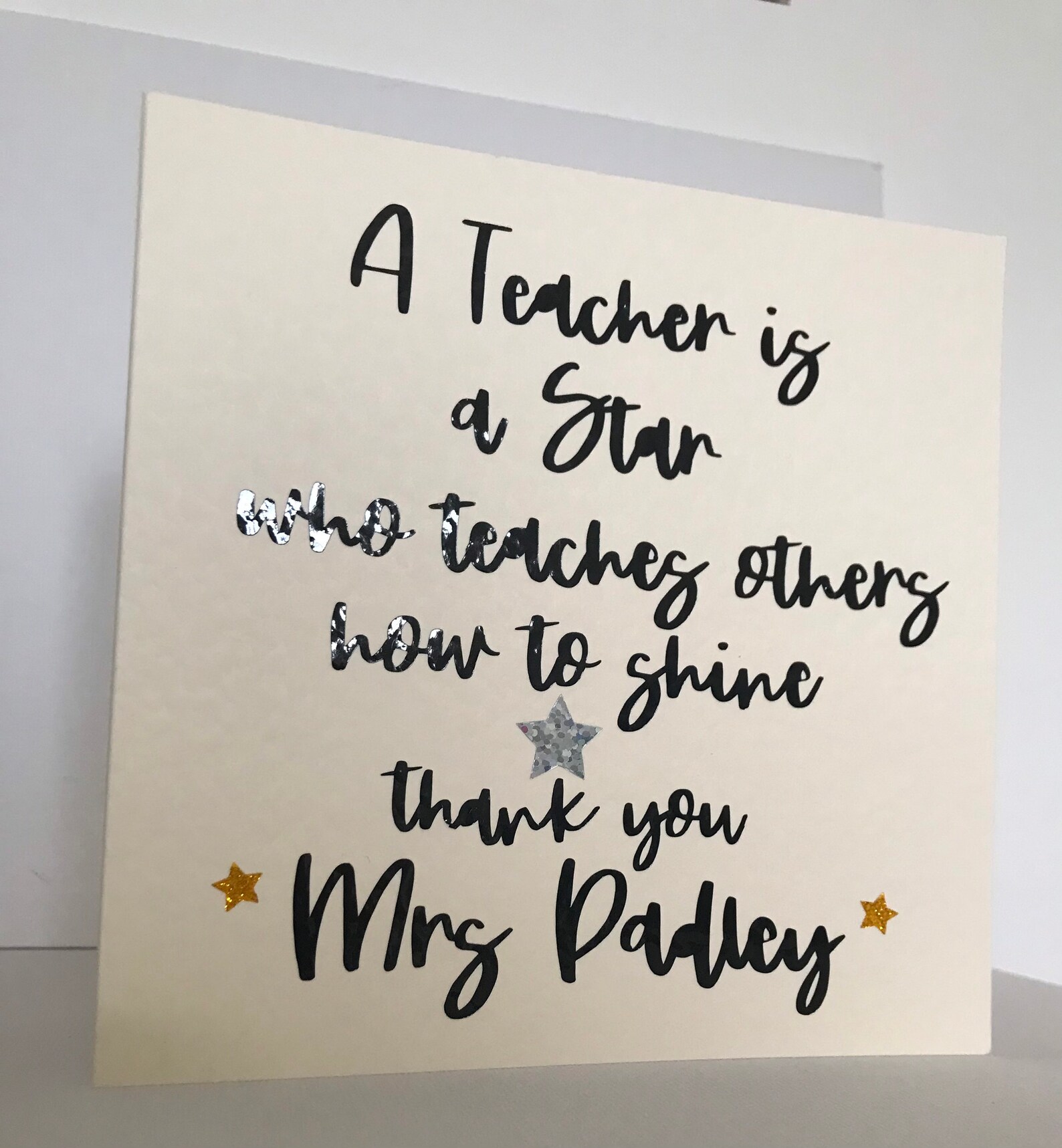 A Teacher is a Star card | Etsy