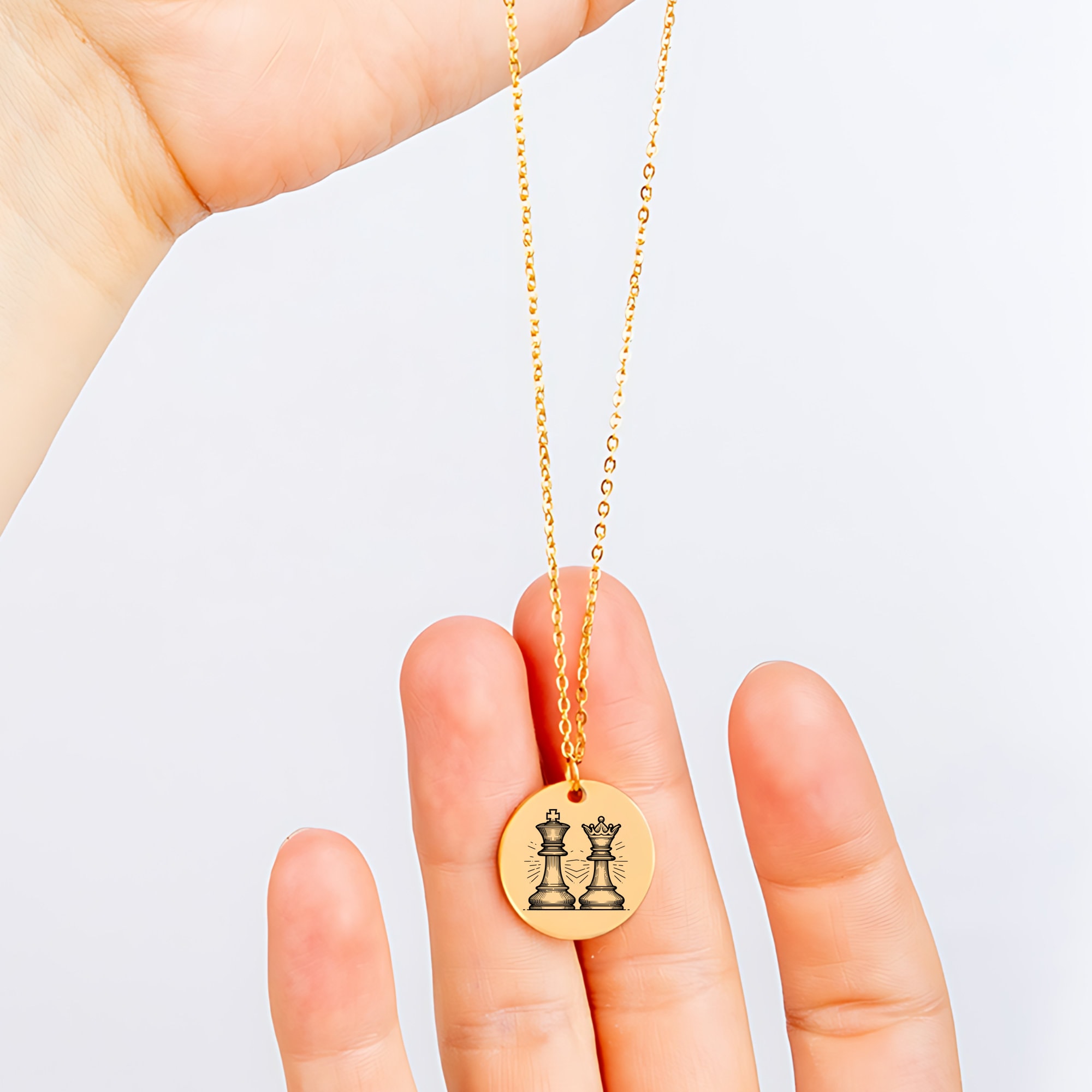 Set Collana Re E Regina Scacchi: Gioielli Per Coppie, Regalo Anniversario In Argento
