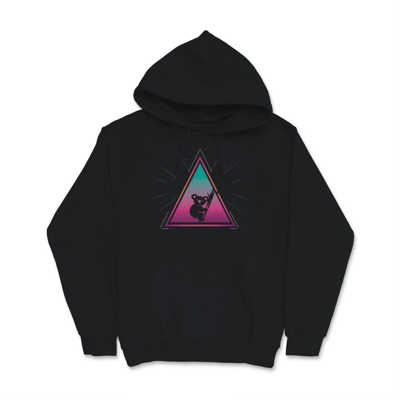 Colorful Koala Bear Geometrical Triangle Retro Style print