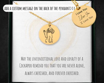 Personalized Cockapoo Necklace: Custom Dog Memorial Jewelry