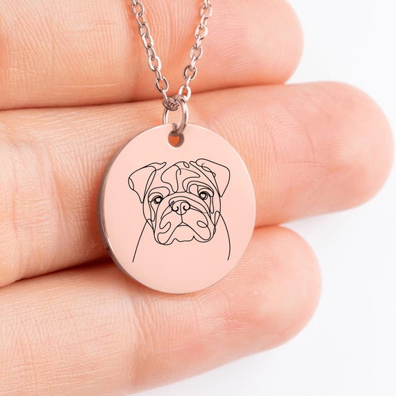 INBLUE Collane di Ciondoli con Foto Personalizzate per Donne/Uomini Collana Personalizzata con Immagine di Umano/Gatto/Cane Collana Commemorativa con Foto/Nome Incisa per Animali (A1-Collana Rotonda