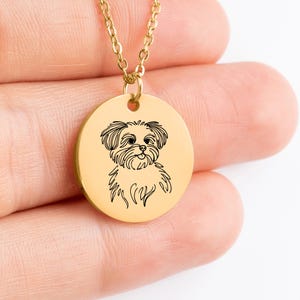 Personalized Maltese Necklace, Custom Dog Breed Jewelry Gift, Maltese Mom Pendant, Dog Lover Gift, Maltese Memorial Present