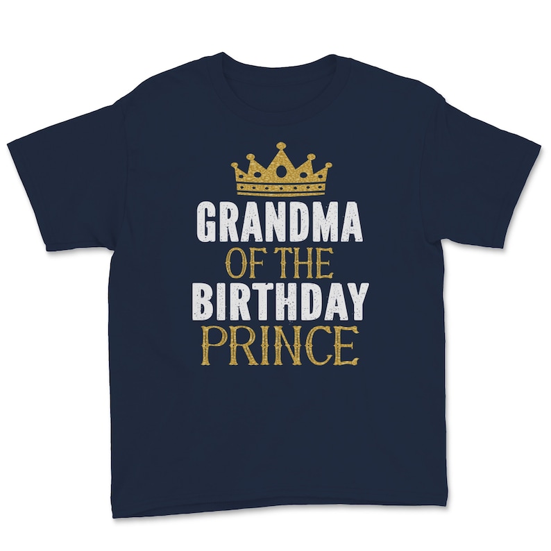 Grandma Of The Birthday Prince Boys Bday Party Gift For Him graphic