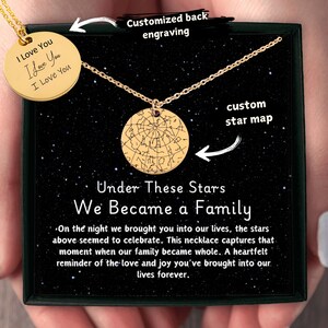 Collier carte le jour de l'adoption, pendentif de famille personnalisé, cadeau d'adoption gravé personnalisé, bijoux carte du monde pour parents adoptifs