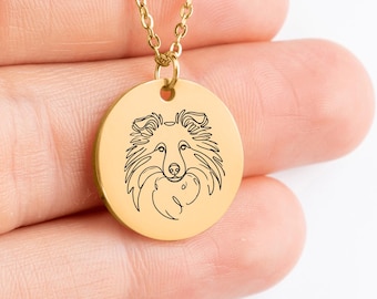 Personalized Shetland Sheepdog Pendant: Custom Sheltie Memorial Necklace