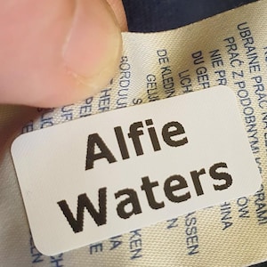 36 Stick-On Clothing Name Labels: School Uniform, Care Home