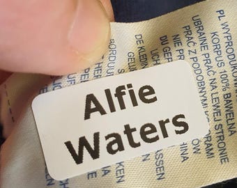 36 Stick-On Clothing Name Labels: School Uniform, Care Home