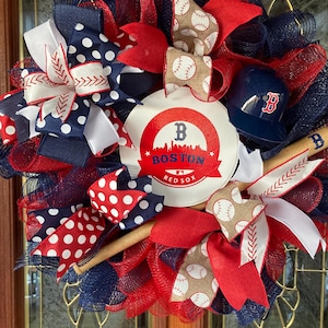 Boston Red Sox Baseball Wreath