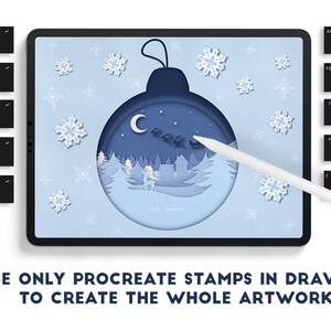 Procreate Christmas Stamps: Holiday Doodle Brush Set (digital Download ...