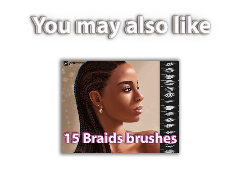 Procreate Slayed Edges Stamps. Procreate Hair Brushes Etsy