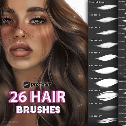 Hair Brushes for Procreate Etsy