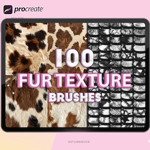 Procreate fur brushes. Procreate animal fur texture. Procreate texture brushes for western design