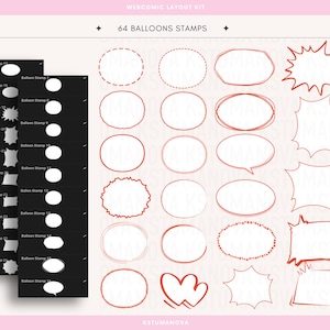 Webcomic Layout Kit Brushes for Procreate | Comic Panel Borders, Speech bubbles image 9