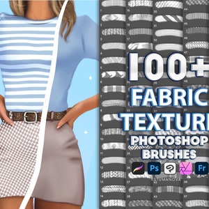 Photoshop fabric texture brushes. Photoshop clothes textures brushes