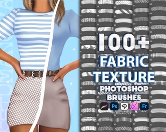 Photoshop fabric texture brushes. Photoshop clothes textures brushes