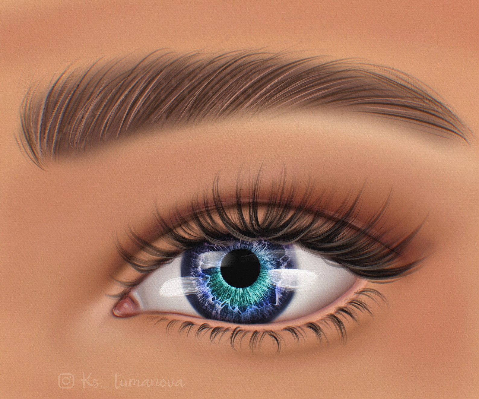 Iris Brushes. eye brush. Digital brushes Etsy México