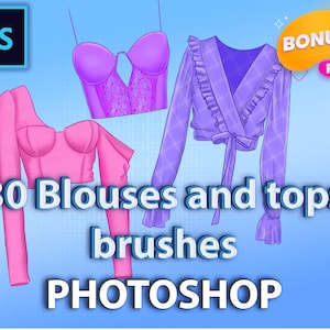 Photoshop tops and blouses brushes. Photoshop clothes brush