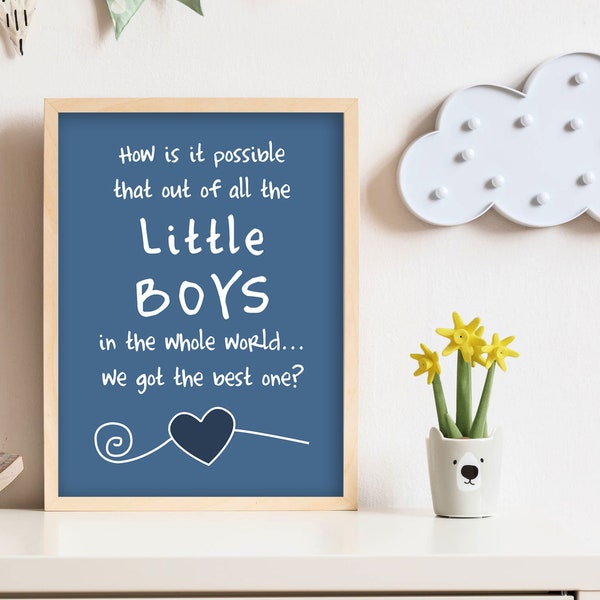 Little Boy Wall Art Etsy