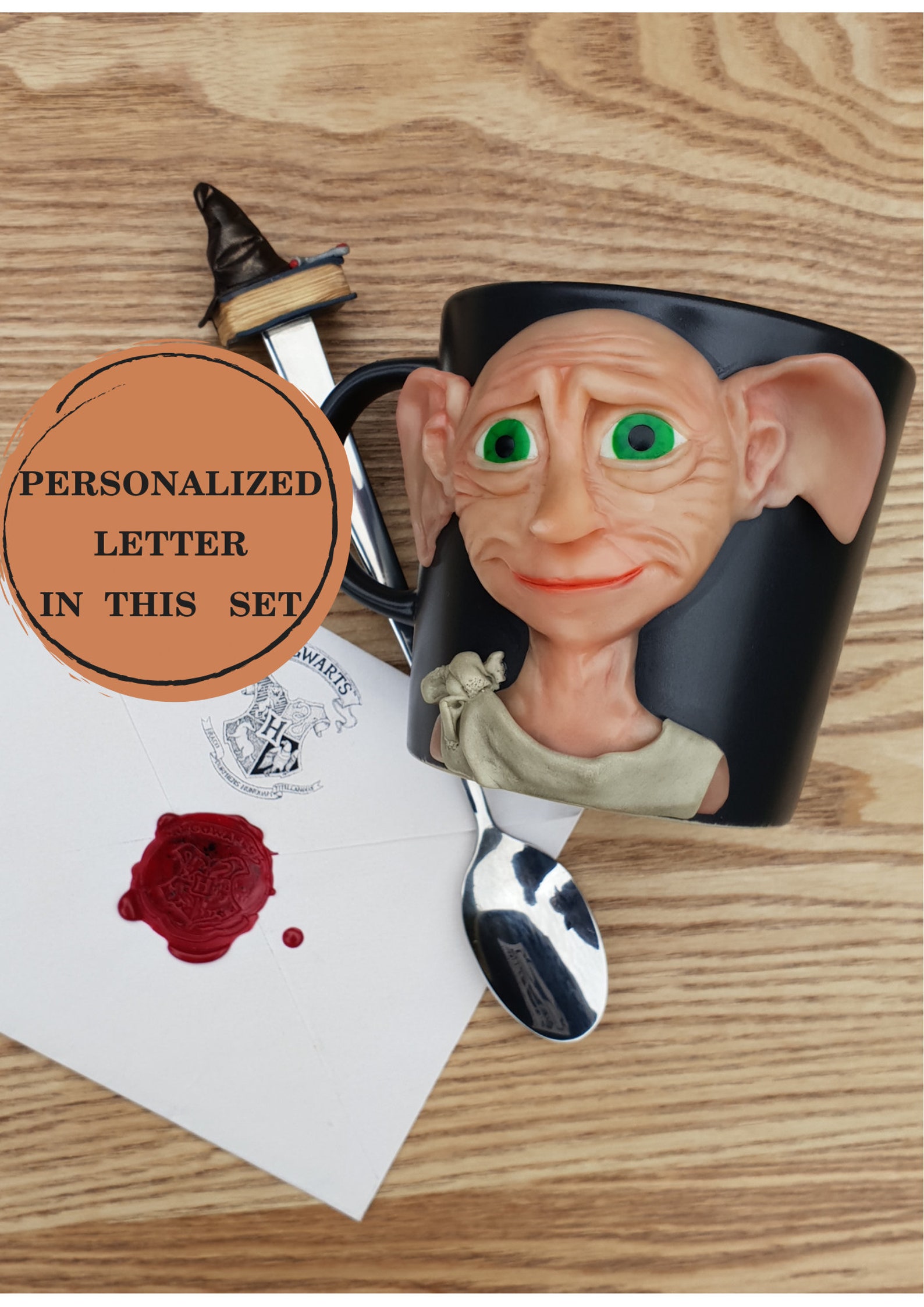 Ensemble cadeau Mug with Dobby est elfe libre cuillère et