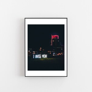 Tęsknię za Tobą, Neon Sign, Leeds, Wall Art
