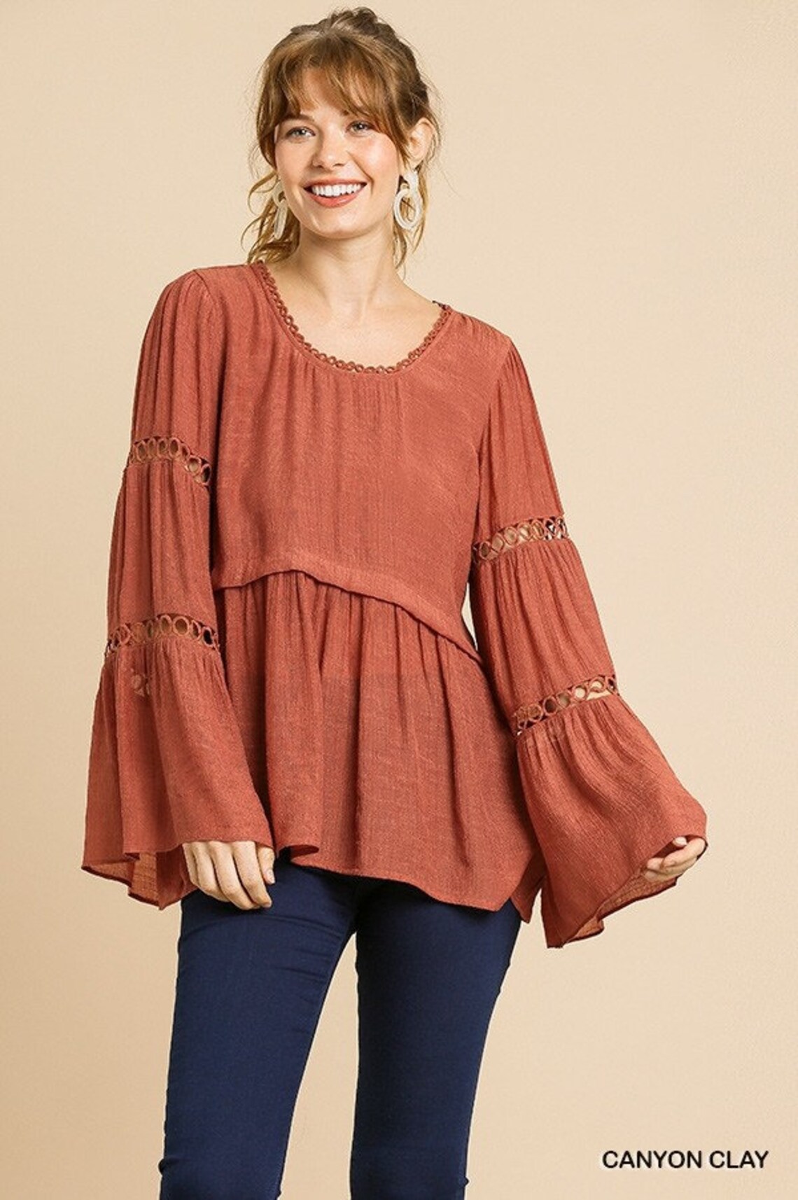 Umgee Lightweight Peasant Blouse Etsy