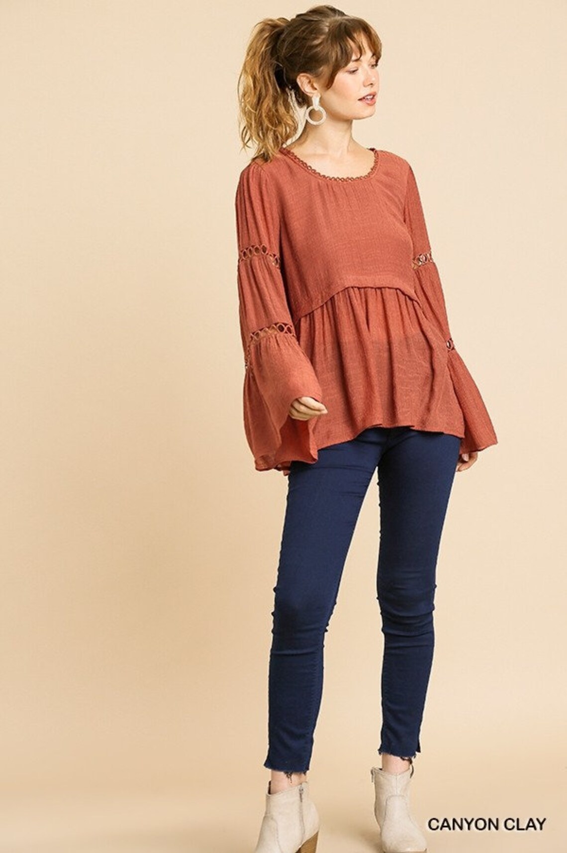 Umgee Lightweight Peasant Blouse Etsy