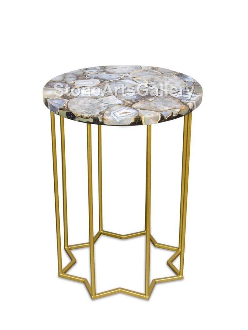 20x20 Unique Handmade Side Top Table Antique Agate Etsy