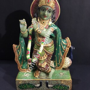 12 Beautiful Hand painted Radha Krishna Ji Jugal Milan Sculpture Attractive Home Decorative Gifts Art