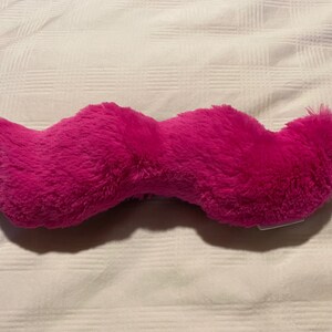 Fuzzy Pink Plush Mustache