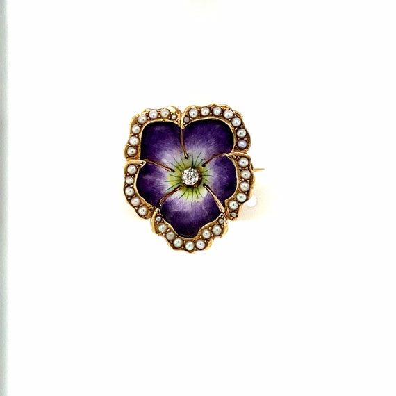 Estate Pansy Brooch