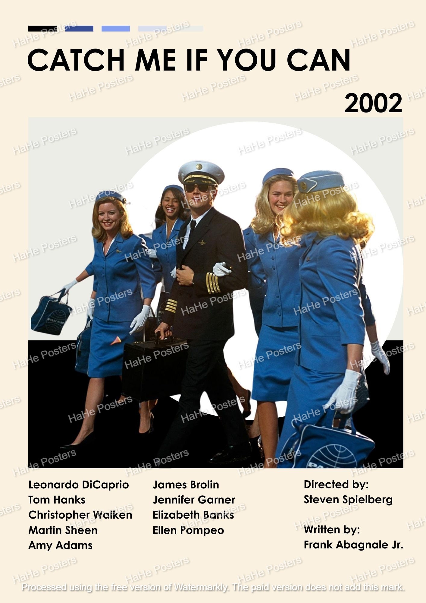 Catch Me If You Can Movie Poster Leonardo Dicaprio and Tom Hanks