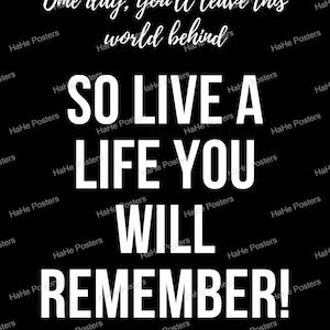 Music Poster Inspirational quote Avicii