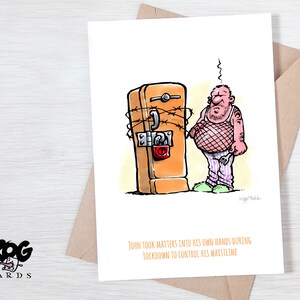 Biglietto di compleanno Lockdown / Lockdown Greetings Card / Scheda di blocco personalizzata per lui, marito, partner.