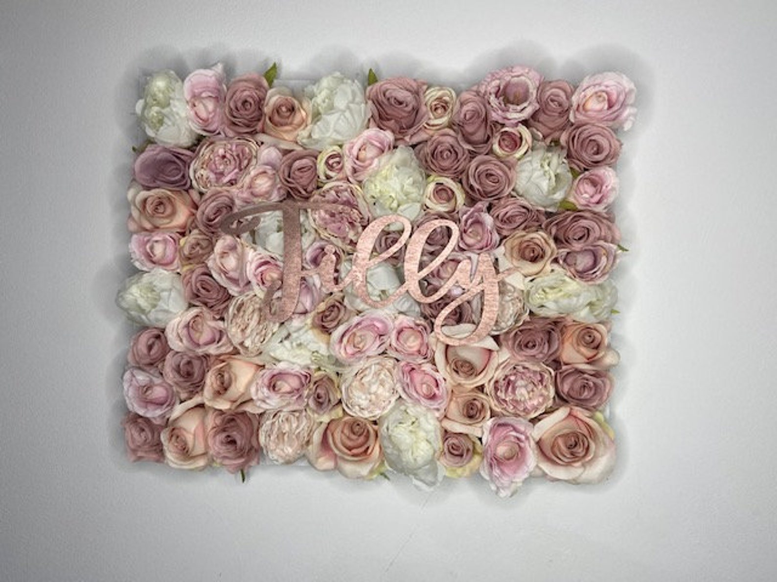 Flower Wall personalised frame for Nursery / home interiors Etsy