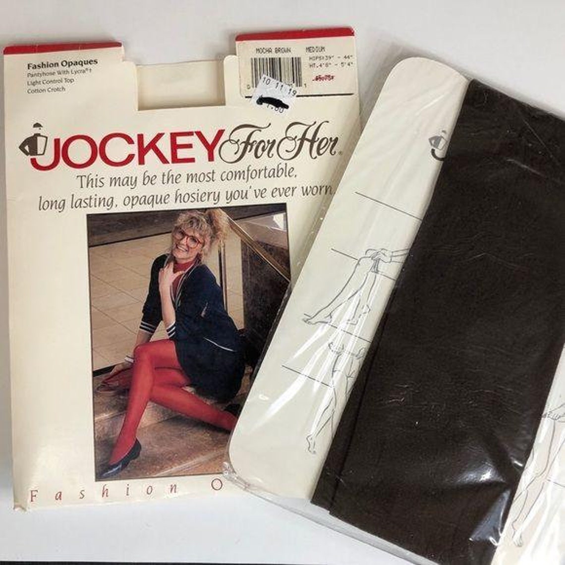 Vintage Jockey For Her Fashion Opaques Pantyhose Nwt Etsy