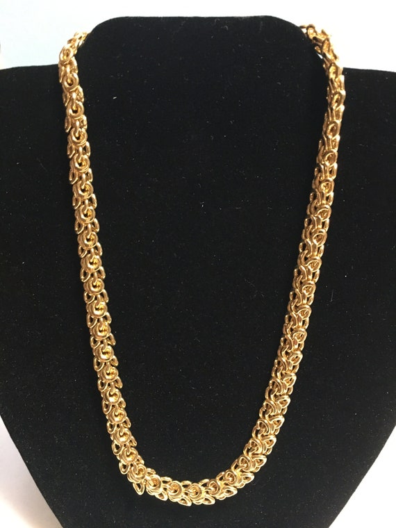 Elegant Talbots gold chain statement necklace - image 2