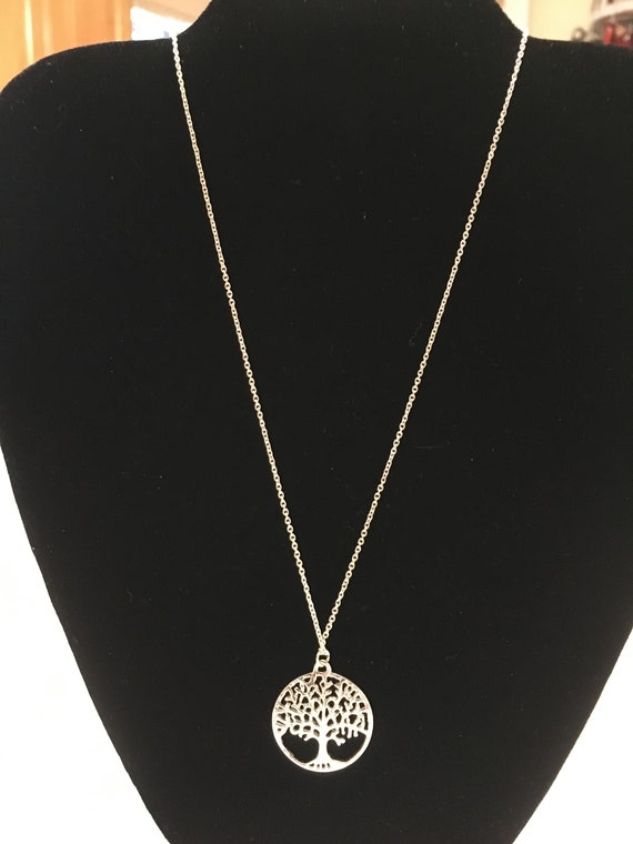 Beautiful stainless necklace with tree pendant - image 2