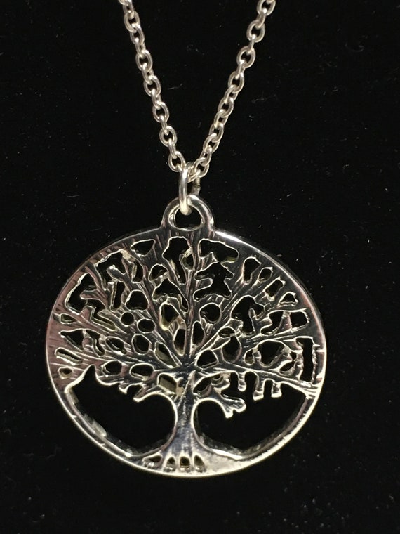 Beautiful stainless necklace with tree pendant - image 5