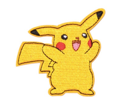 Pikachu Sitting Pokemon Patch Iron On Sew On Embroidered Applique Patches  Sew-On