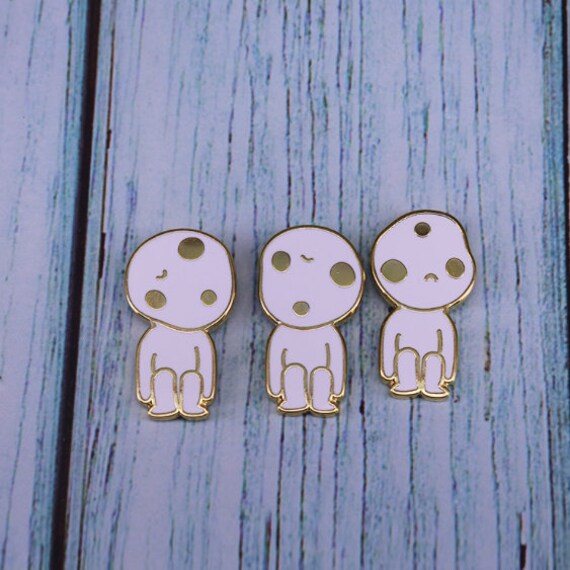 The Kodama princess Mononoke Set of 3 Enamel Pin -  Denmark