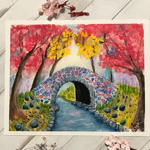 A Peaceful Place, watercolor painting fine art print, 8x10 inches