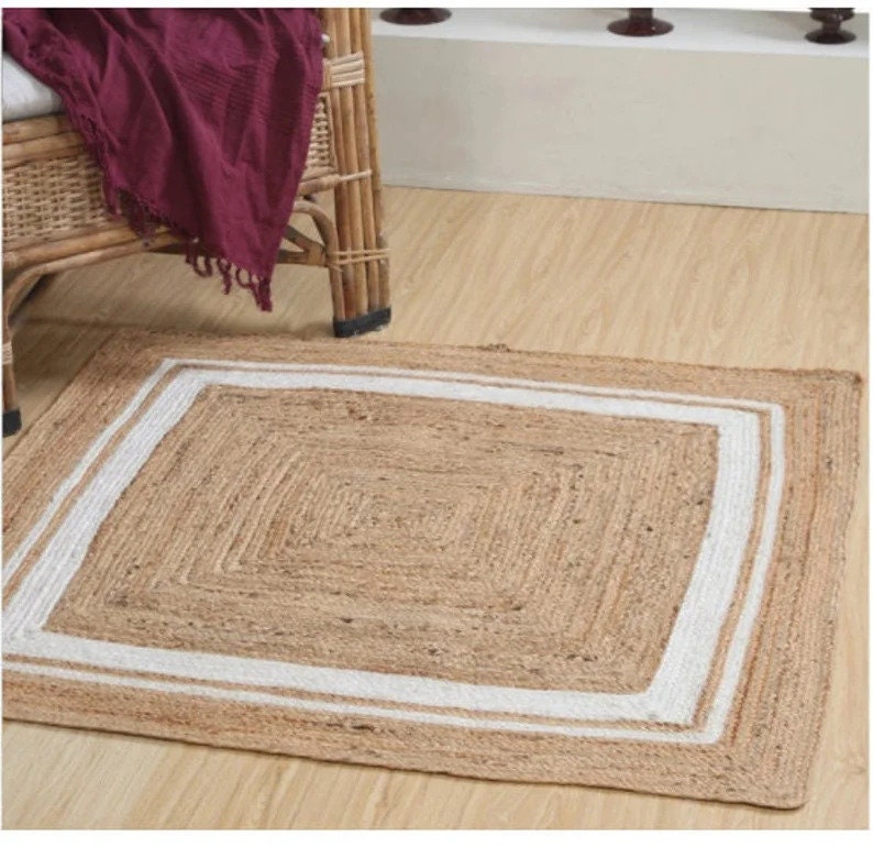 Square cotton rug 4x4 feet / 5x5 feet /6x6 feet / 7x7 feet / 8x8 feet