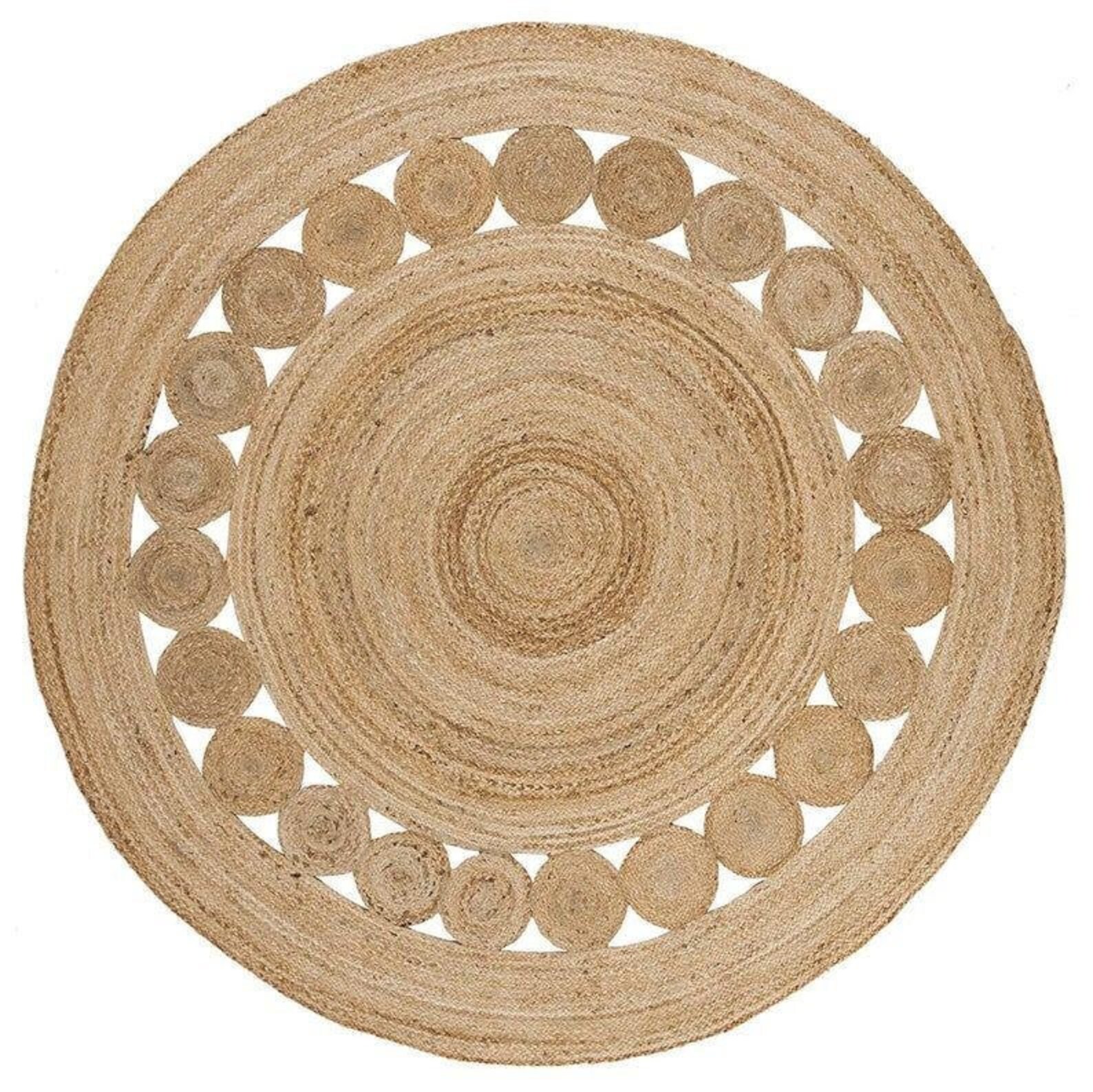 Jute Round Rug Natural Jute Rug Handmade Braided Rug Round Etsy